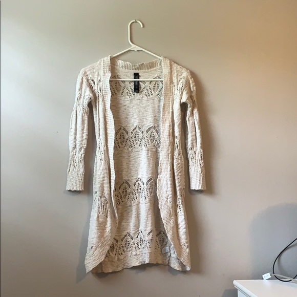 cream cardigan with designs - Picture 1 of 1